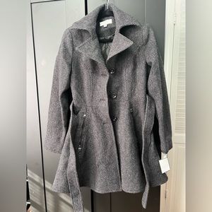 NEW! Laundry by Shelli Segal LA.  Flare Peacoat Gray Size S.